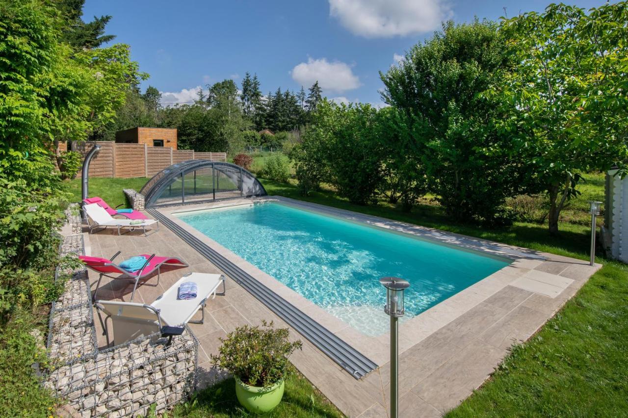Au Coeur Du Bien-Etre, Chalet Avec Piscine Chauffee Et Couverte, Spa, Sauna, Massages Monteaux Екстер'єр фото